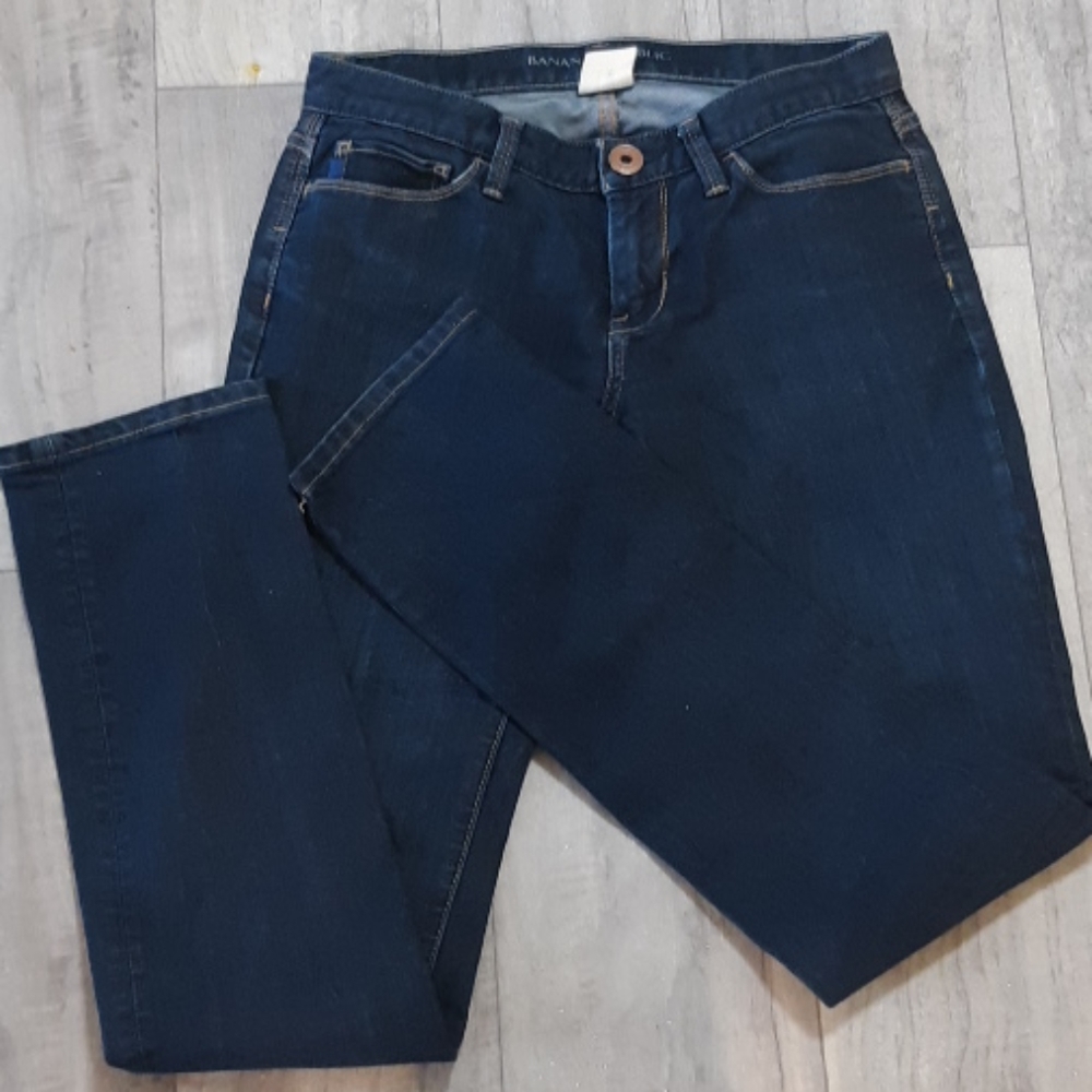 Banana REPUBLIC Womens Jeans Size 26 Low rise Dark skinnys b36